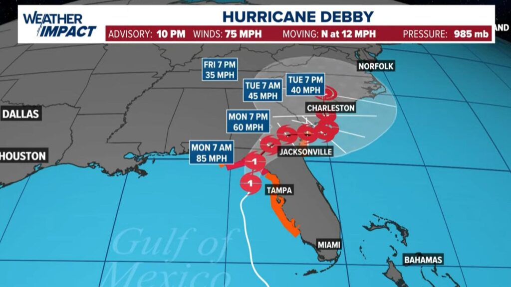 Where Is Hurricane Debby Now 