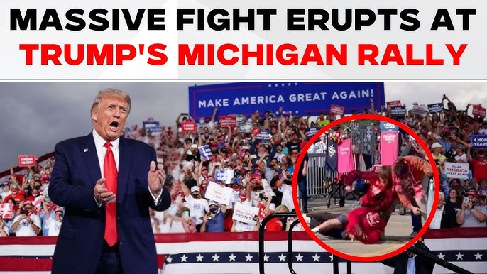 Black Trump Supporter Attacked at Trump Rally in Saginaw: Violent Brawl Erupts Outside Event