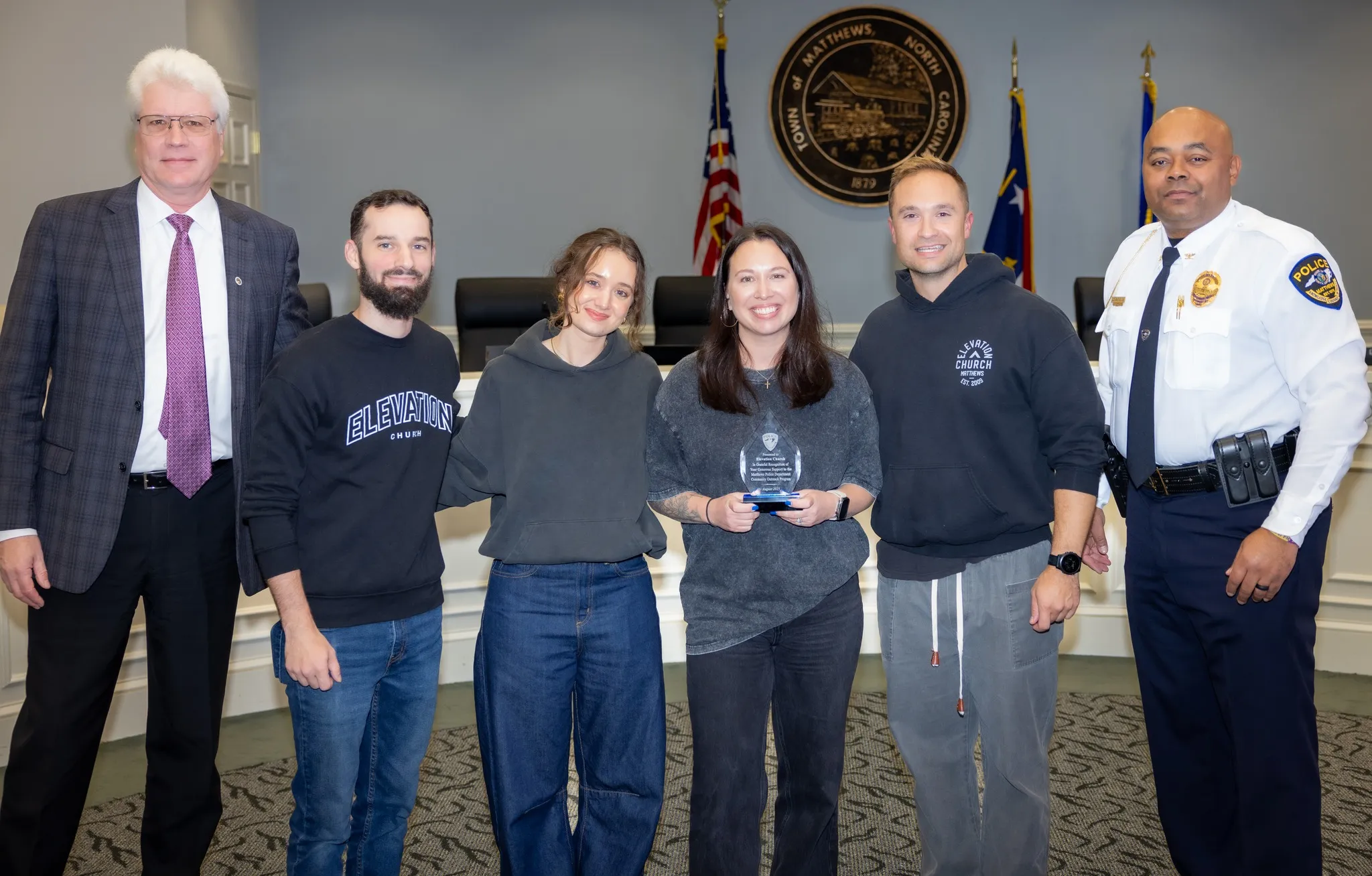 Elevation Church Donate $10,000 to Matthews Police Department