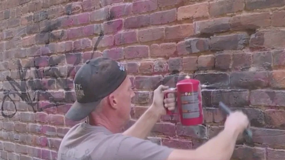 Downtown Greensboro Businesses Clean Graffiti