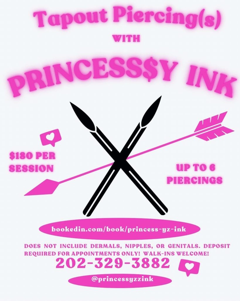 Tap Out Piercing in Burlington NC