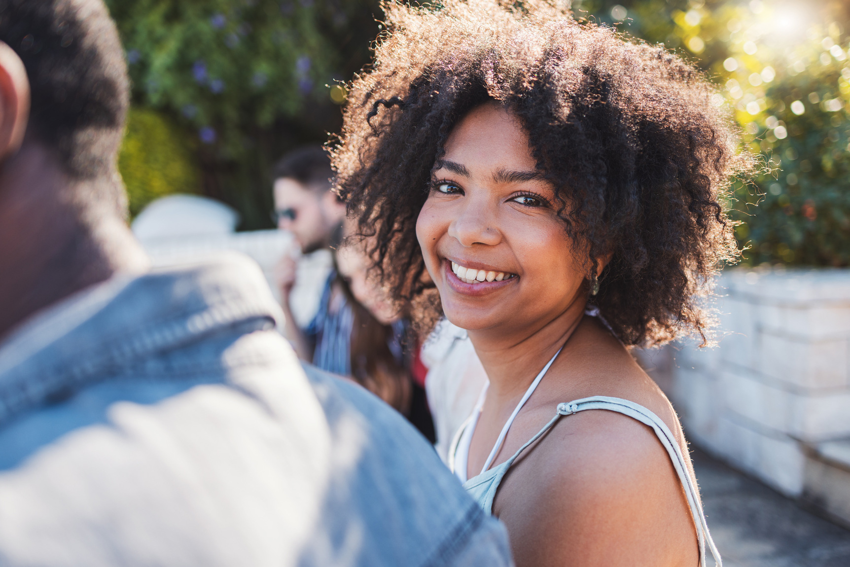 woman smiling in blackest count NC